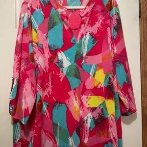 Colorful Abstract Women's Blouse
